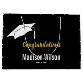 Herzlichen Glückwunsch Schwarz-weißen und Imitate Große Geschenktüte (Rückseite)