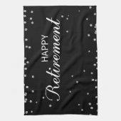 Herzlichen Glückwunsch Schwarz zu Silver Spark Geschirrtuch (Vertikal)