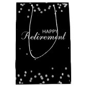 Herzlichen Glückwunsch Schwarz zu Silver Spark Mittlere Geschenktüte (Vorderseite)