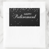 Herzlichen Glückwunsch Schwarz zu Silver Spark Rechteckiger Aufkleber (Tasche)