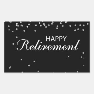 Herzlichen Glückwunsch Schwarz zu Silver Spark Rechteckiger Aufkleber