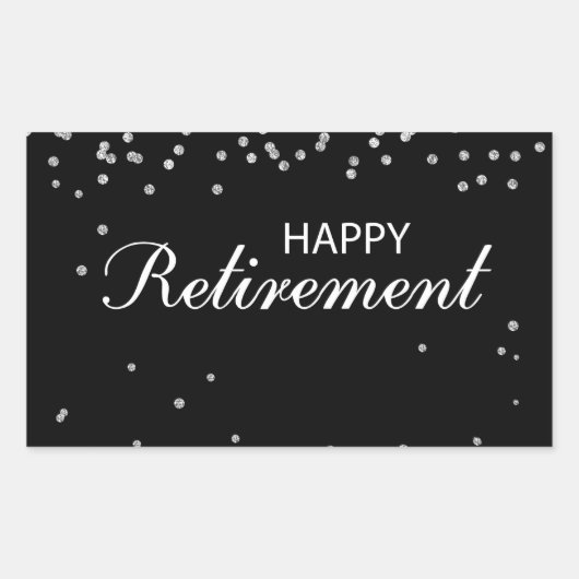 Herzlichen Glückwunsch Schwarz zu Silver Spark Rechteckiger Aufkleber (Vorderseite)