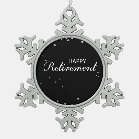 Herzlichen Glückwunsch Schwarz zu Silver Spark Schneeflocken Zinn-Ornament (Vorderseite)