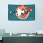 Herzlichen Glückwunsch! Schwarze Frau, Balloons un Banner (Messeveranstaltung)