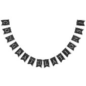 Herzlichen Glückwunsch - Schwarzer Marmor Wimpelkette (Alle)