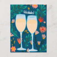 Herzlichen Glückwunsch Sekt Champagner Floral Pros
