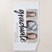 Herzlichen Glückwunsch Senior 3 Foto für Abschluss Strandtuch (Vorderseite)