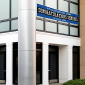 Herzlichen Glückwunsch Seniors Blue | Schwarz | Si Banner (Äußeres Gebäude)