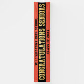 Herzlichen Glückwunsch Seniors Orange | Schwarz | Banner (Vertikal)