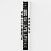 Herzlichen Glückwunsch Seniors White | Schwarz | S Banner (Vertikal)