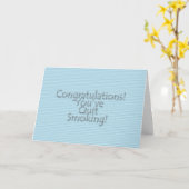 Herzlichen Glückwunsch Sie haben mit dem Rauchen a Karte (Gelbe Blume)