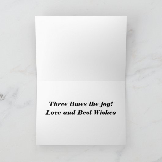 Herzlichen Glückwunsch, Sie haben Triplets Karte (Innenseite)