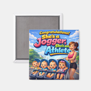 Herzlichen Glückwunsch, sie ist eine Joggerin Athl Magnet