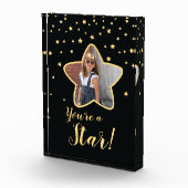 Herzlichen Glückwunsch Sie sind ein Star! Gestalte Fotoblock (Rechts)