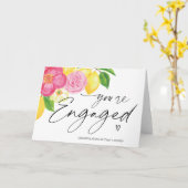 Herzlichen Glückwunsch Sie sind Verlobt, dass Sie  Karte (Gelbe Blume)