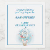 Herzlichen Glückwunsch Sie werden Großeltern sein Weinetikett (Einzelnes Label)