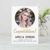 Herzlichen Glückwunsch Simple Graduate Foto Abschl Karte (Stehend Vorderseite)
