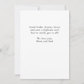 Herzlichen Glückwunsch Simple Graduate Foto Abschl Karte (Rückseite)