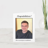 Herzlichen Glückwunsch Simple Graduate Foto Abschl Karte (Vorderseite)