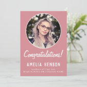 Herzlichen Glückwunsch Simple Graduate Foto Abschl Karte (Stehend Vorderseite)