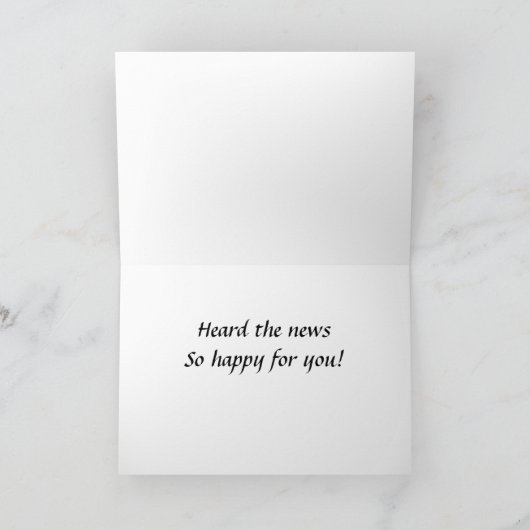 **Herzlichen Glückwunsch** SO **GLÜCKLICH** FÜR SI Karte (Innenseite)