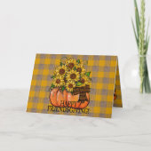 Herzlichen Glückwunsch! | Sonnenblumen Pumpkin Karte (Vorderseite)