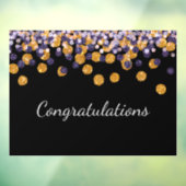 Herzlichen Glückwunsch Sparkle Glitzer Drop Fensteraufkleber (Blatt 3)