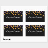 Herzlichen Glückwunsch Sparkle Rechteckiger Aufkleber (Blatt)