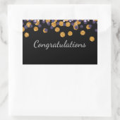 Herzlichen Glückwunsch Sparkle Rechteckiger Aufkleber (Tasche)