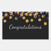 Herzlichen Glückwunsch Sparkle Rechteckiger Aufkleber (Vorderseite)