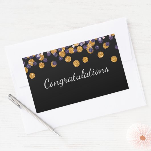 Herzlichen Glückwunsch Sparkle Rechteckiger Aufkleber (Umschlag)