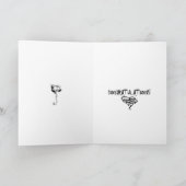 Herzlichen Glückwunsch! SPOOKY BRIDE & GROOM GREET Karte (Innenseite)