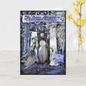 Herzlichen Glückwunsch! SPOOKY BRIDE & GROOM GREET Karte (Gelbe Blume)