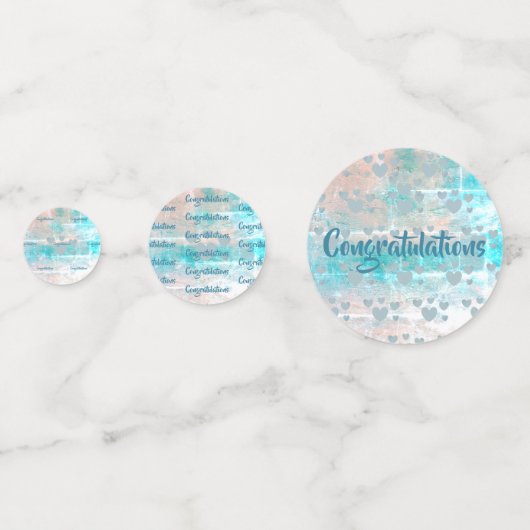 Herzlichen Glückwunsch Tabelle conetti von dalDesi Konfetti (Rückseiten)