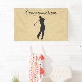 Herzlichen Glückwunsch Tan Leather Golf Design Banner (Insitu)