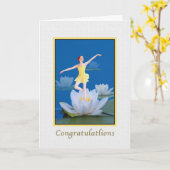 Herzlichen Glückwunsch, tanzende Wasser Sprite Car Karte (Gelbe Blume)