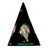 Herzlichen Glückwunsch Text Blume Image Handschuhe Partyhütchen (Rechts)