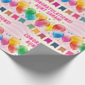 Herzlichen Glückwunsch Text oder Name Abschluss Er Geschenkpapier (Ecke)