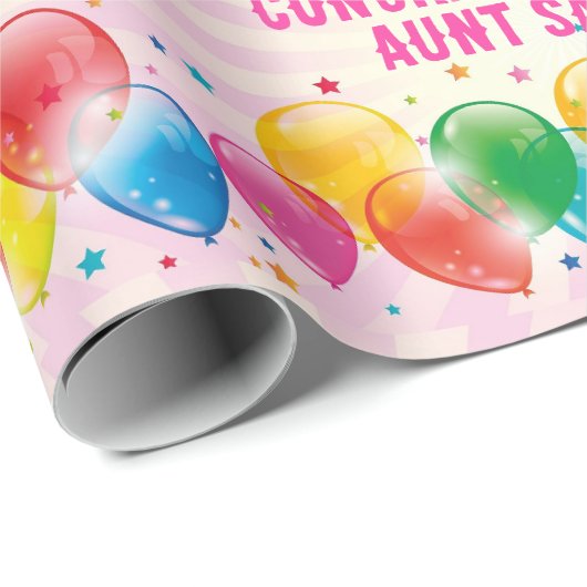 Herzlichen Glückwunsch Text oder Name Abschluss Er Geschenkpapier (Rolleneckpunkt)