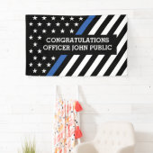 Herzlichen Glückwunsch Thin Blue Line Flag Banner (Insitu)