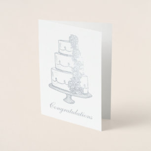 Herzlichen Glückwunsch Tiered Wedding Cake Briom G Folienkarte