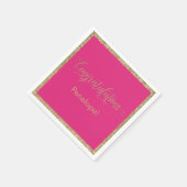 Herzlichen Glückwunsch Typografie Gold Glitzer Hot Serviette (Ecke)