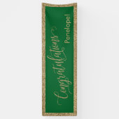 Herzlichen Glückwunsch Typografie Gold Glitzer und Banner (Vertikal)