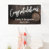 Herzlichen Glückwunsch Typografie, Holzfass Banner (Insitu)