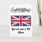 Herzlichen Glückwunsch UK Citiship Union Jack Karte (Vorderseite)