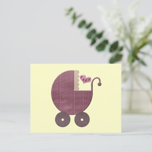 Herzlichen Glückwunsch und neue Girl-Grußkarten fü Postkarte (Stehend Vorderseite)