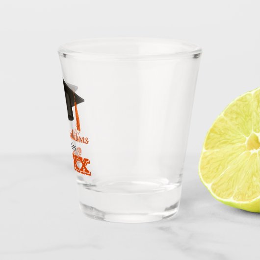 Herzlichen Glückwunsch Uni-Abschluss Schnapsglas (Rechts)