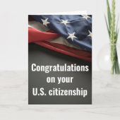 Herzlichen Glückwunsch US Citizenship American Fla Karte (Vorderseite)