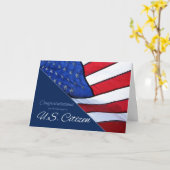 Herzlichen Glückwunsch US Citizenship US Flag Card Karte (Gelbe Blume)