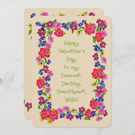 Herzlichen Glückwunsch Valentinstag an meine Blume (Vorne/Hinten)